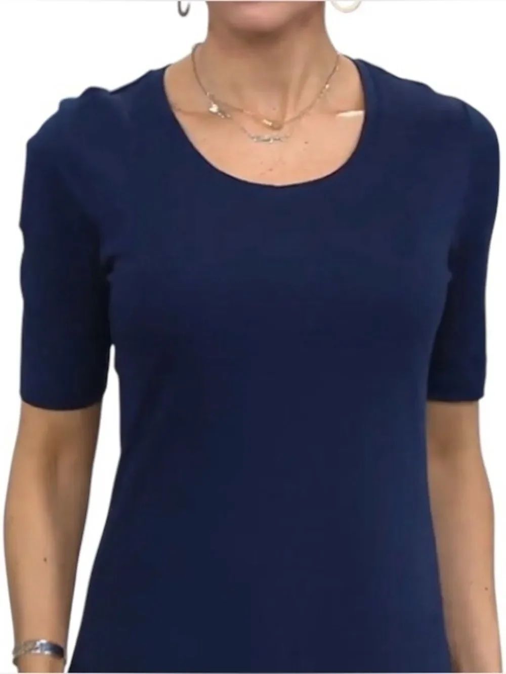 Isaac Mizrahi Live! Essentials Cotton Elbow-Sleeve Dress